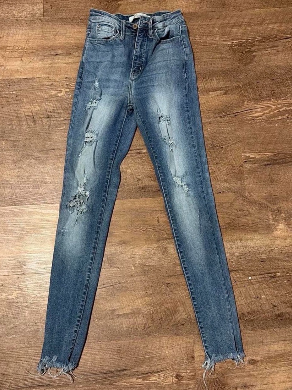 KanCan Distressed Skinny Jeans - Blue